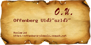 Offenberg Ulászló névjegykártya